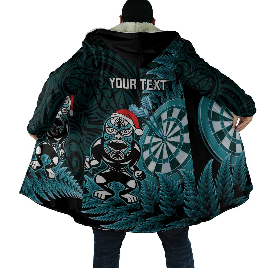 Personalised New Zealand Darts Christmas Cloak Maori Fern Merry Dartsmas - Aussie Hoodie