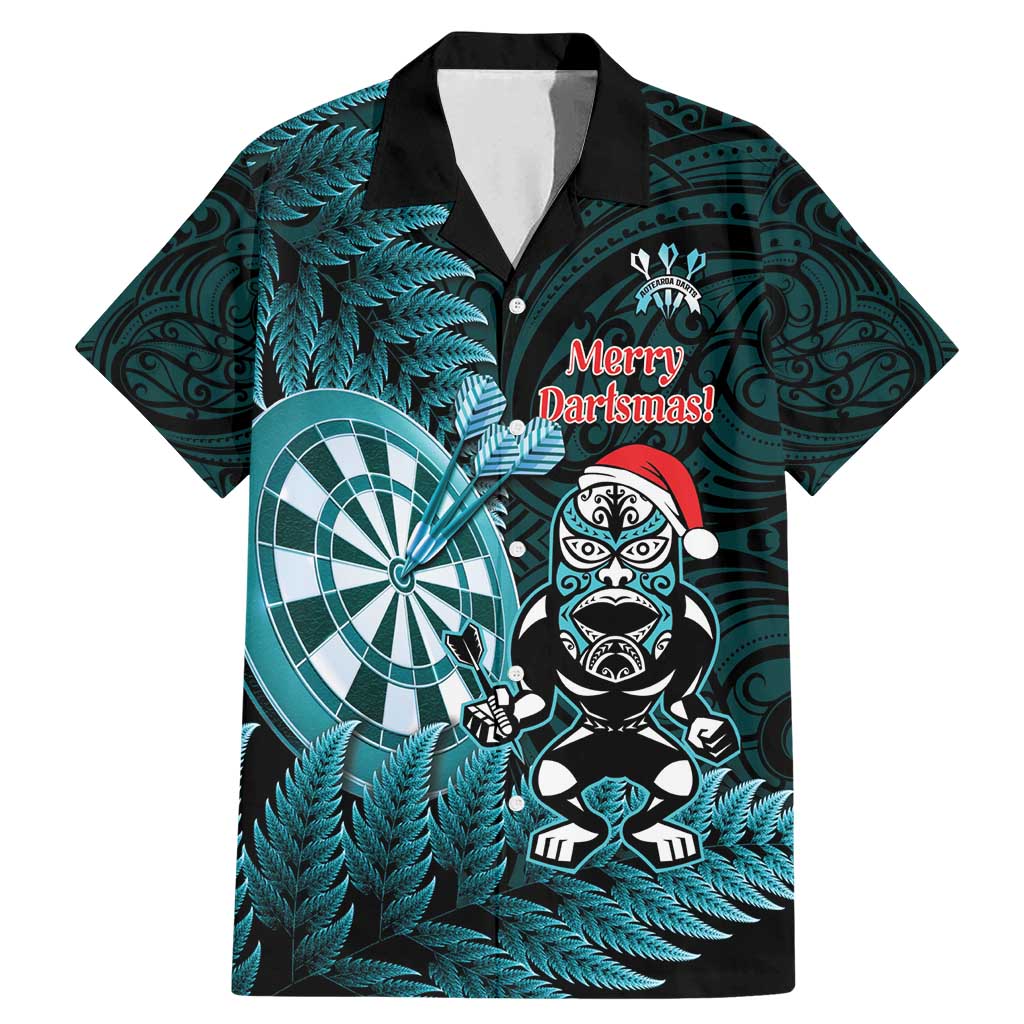 Personalised New Zealand Darts Christmas Family Matching Mermaid Dress and Hawaiian Shirt Maori Fern Merry Dartsmas - Aussie Hoodie