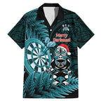 Personalised New Zealand Darts Christmas Family Matching Mermaid Dress and Hawaiian Shirt Maori Fern Merry Dartsmas - Aussie Hoodie