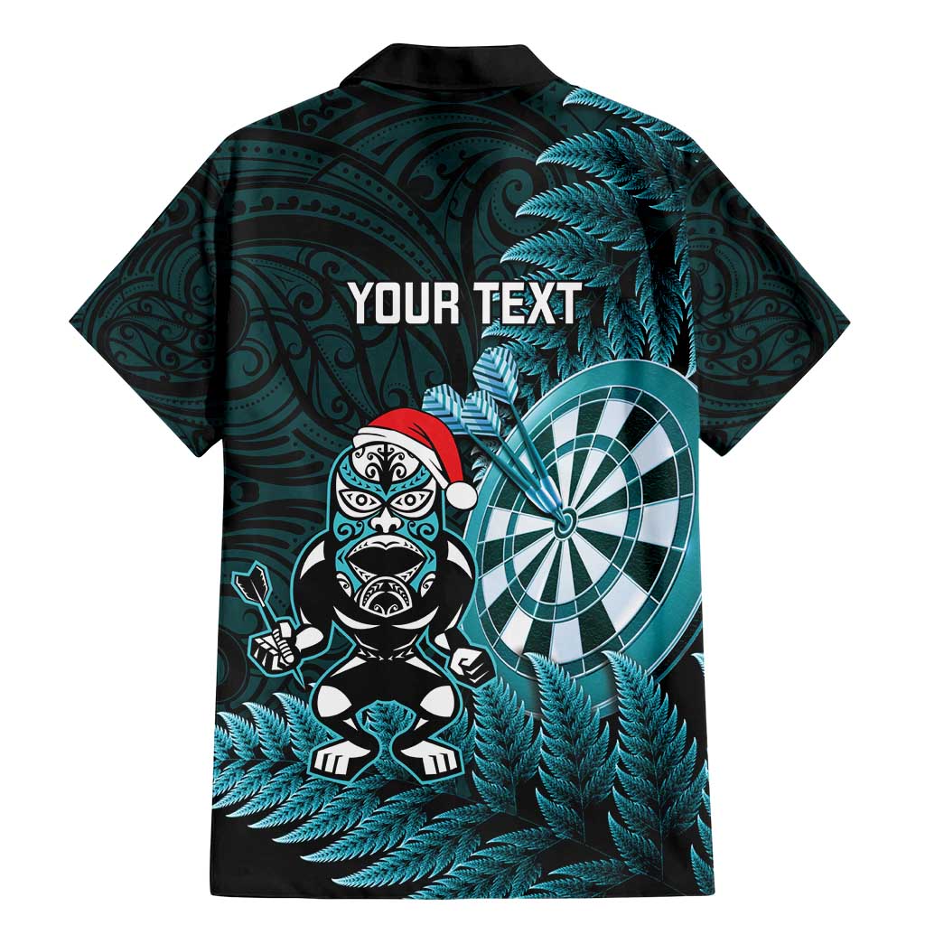 Personalised New Zealand Darts Christmas Family Matching Mermaid Dress and Hawaiian Shirt Maori Fern Merry Dartsmas - Aussie Hoodie