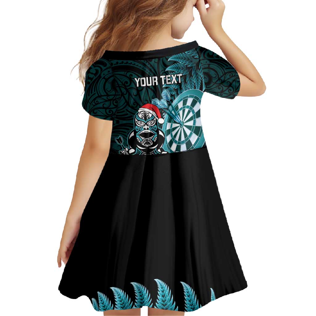Personalised New Zealand Darts Christmas Family Matching Summer Maxi Dress and Hawaiian Shirt Maori Fern Merry Dartsmas - Aussie Hoodie