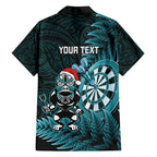Personalised New Zealand Darts Christmas Family Matching Summer Maxi Dress and Hawaiian Shirt Maori Fern Merry Dartsmas - Aussie Hoodie