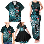 Personalised New Zealand Darts Christmas Family Matching Tank Maxi Dress and Hawaiian Shirt Maori Fern Merry Dartsmas - Aussie Hoodie
