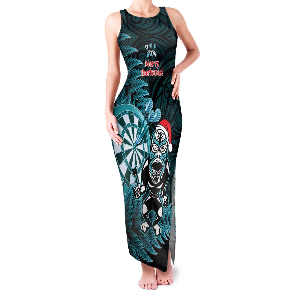 Personalised New Zealand Darts Christmas Family Matching Tank Maxi Dress and Hawaiian Shirt Maori Fern Merry Dartsmas - Aussie Hoodie