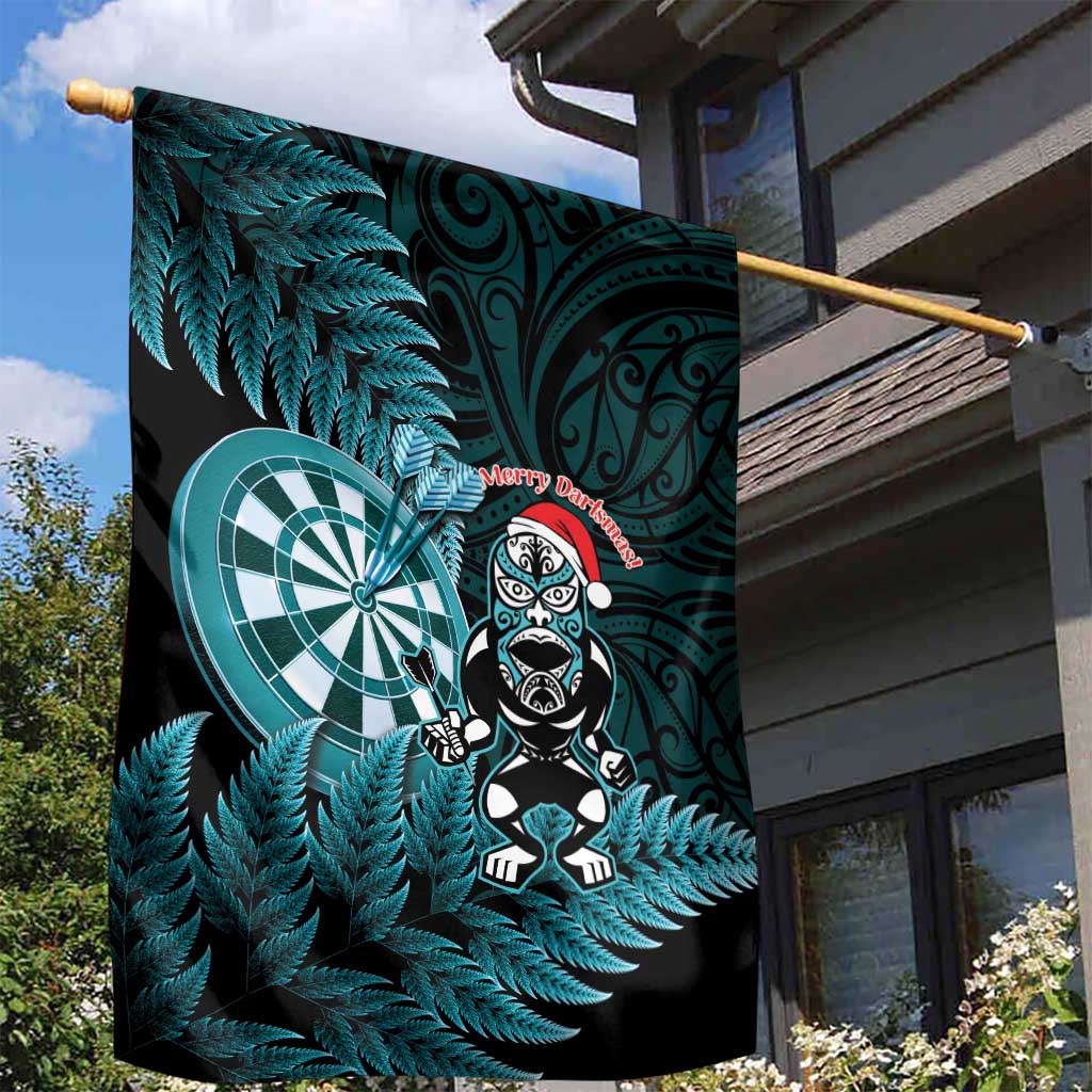 New Zealand Darts Christmas Garden Flag Maori Fern Merry Dartsmas - Aussie Hoodie