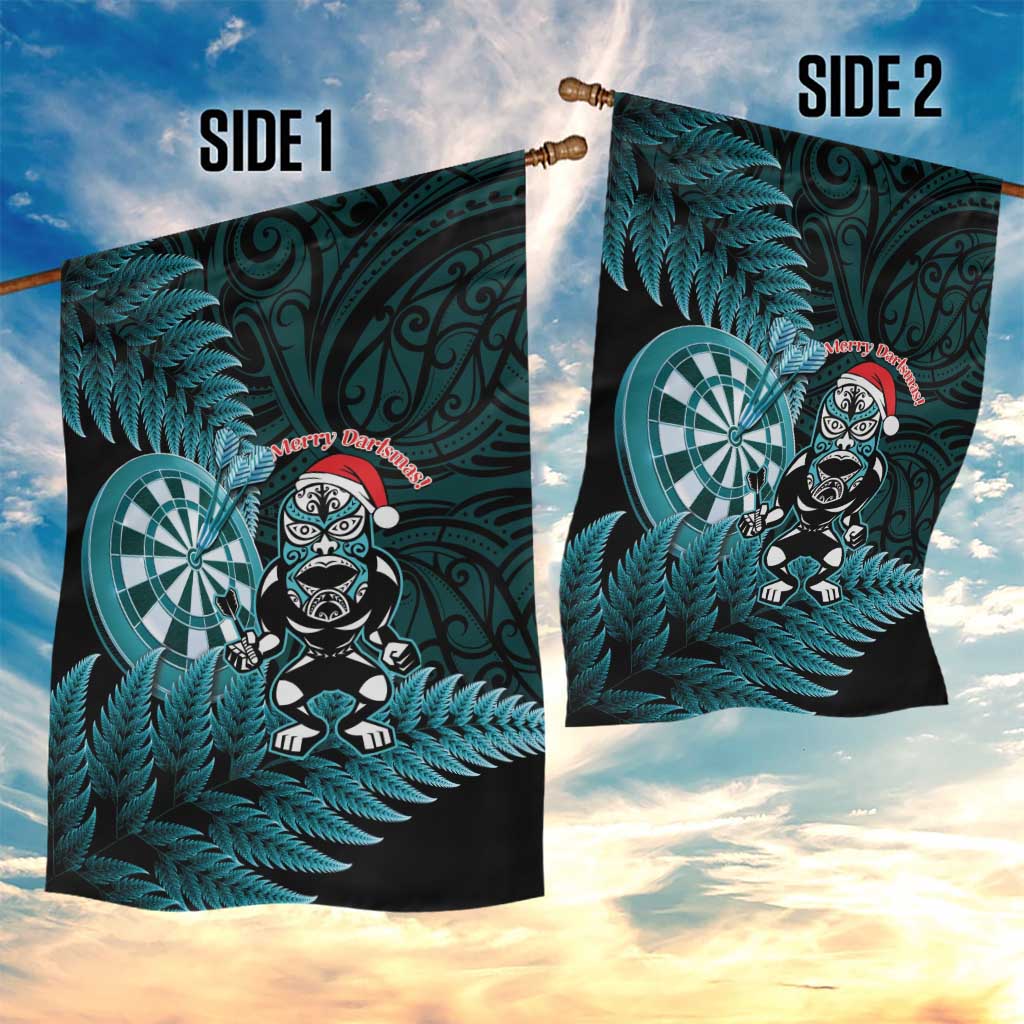 New Zealand Darts Christmas Garden Flag Maori Fern Merry Dartsmas - Aussie Hoodie