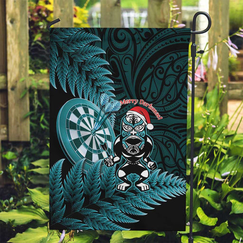 New Zealand Darts Christmas Garden Flag Maori Fern Merry Dartsmas - Aussie Hoodie