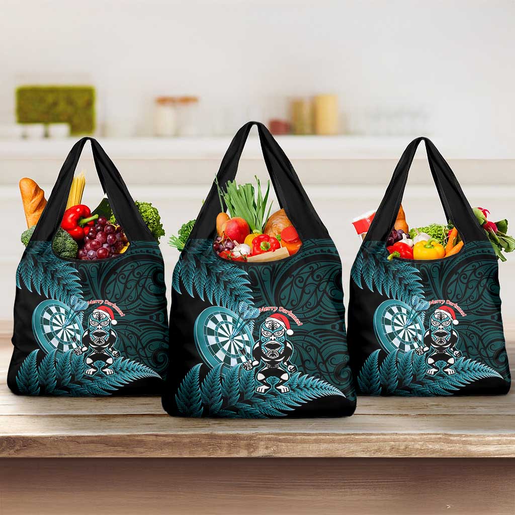 New Zealand Darts Christmas Grocery Bag Maori Fern Merry Dartsmas - Aussie Hoodie