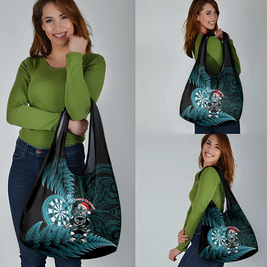 New Zealand Darts Christmas Grocery Bag Maori Fern Merry Dartsmas - Aussie Hoodie