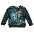 Personalised New Zealand Darts Christmas Kid Ugly Christmas Sweater Maori Fern Merry Dartsmas - Aussie Hoodie