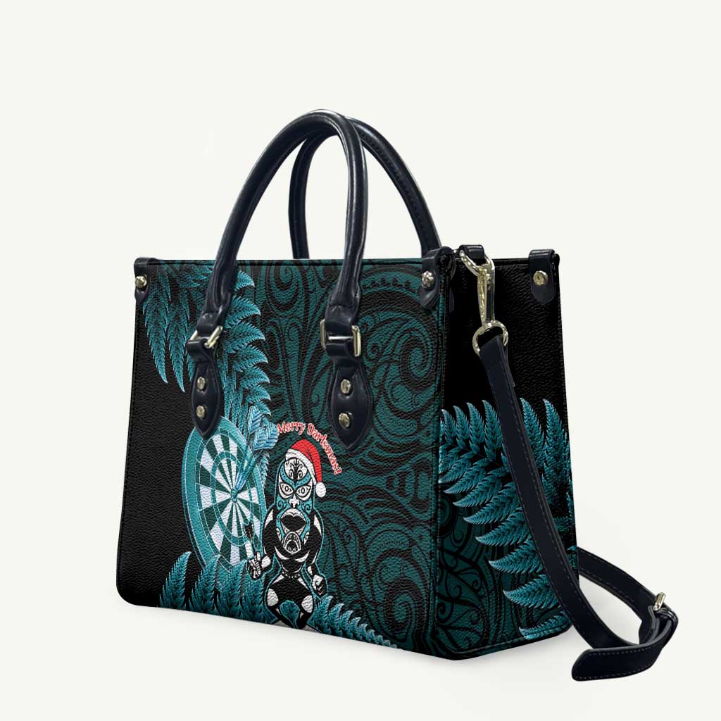 New Zealand Darts Christmas Leather Bag Maori Fern Merry Dartsmas - Aussie Hoodie