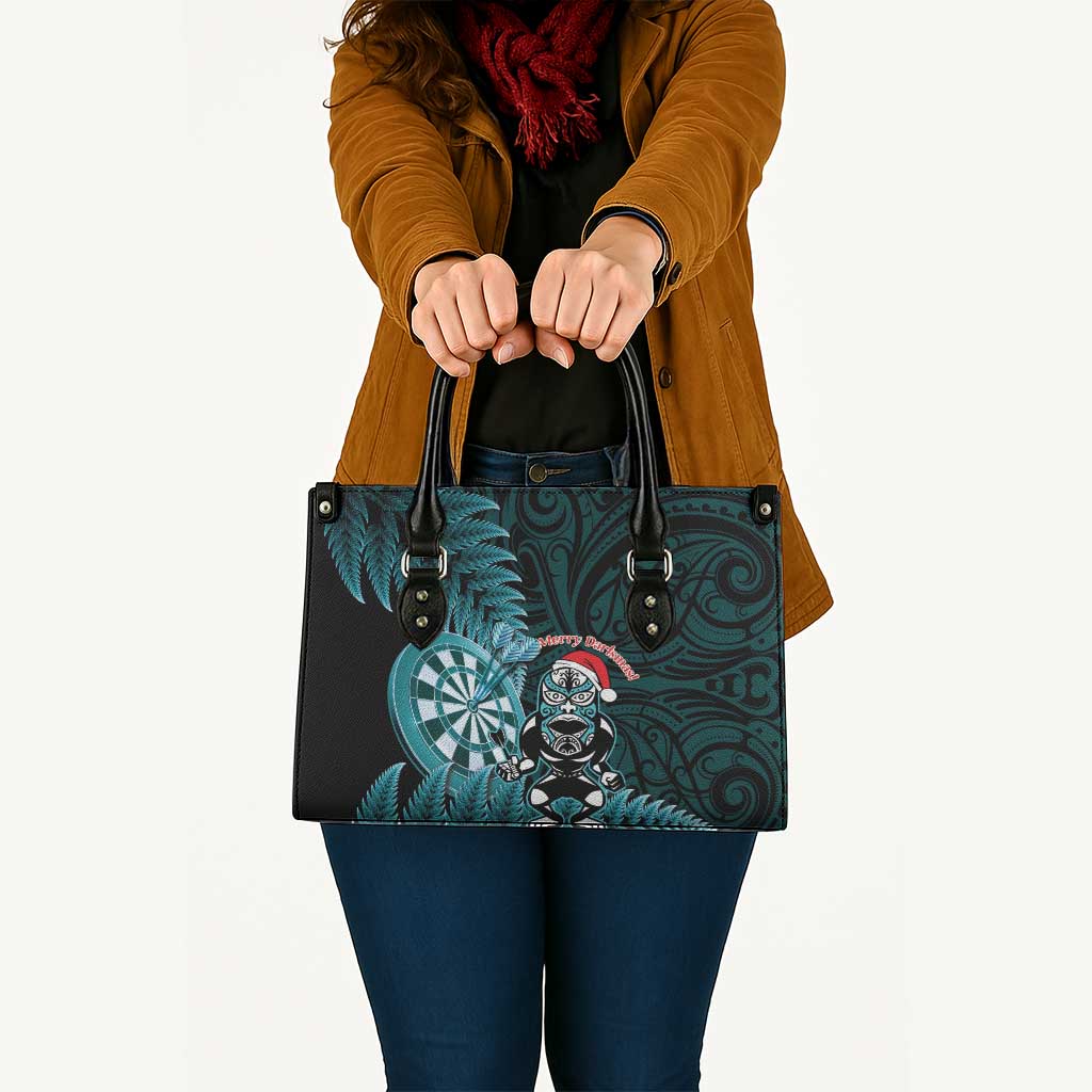 New Zealand Darts Christmas Leather Bag Maori Fern Merry Dartsmas - Aussie Hoodie