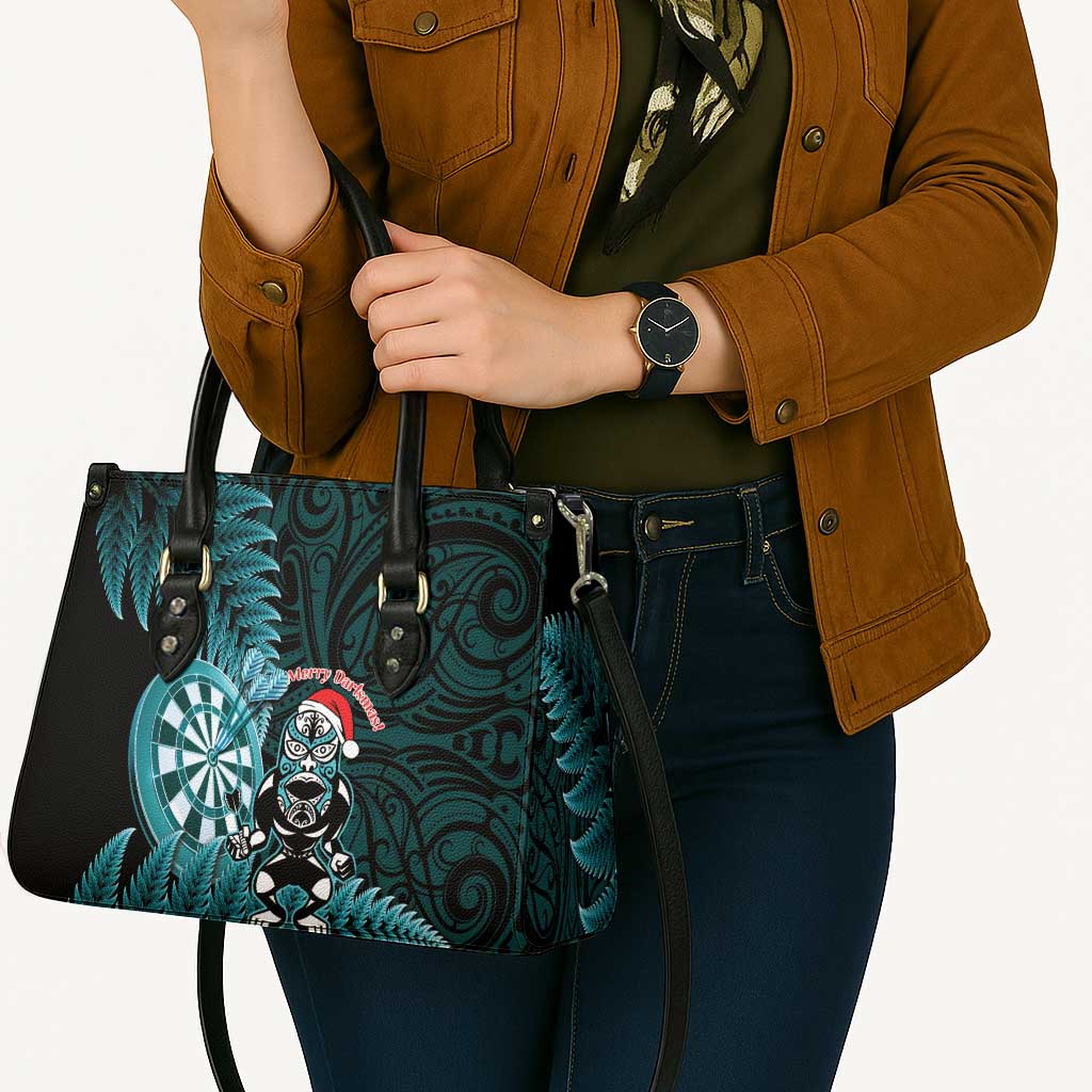 New Zealand Darts Christmas Leather Bag Maori Fern Merry Dartsmas - Aussie Hoodie