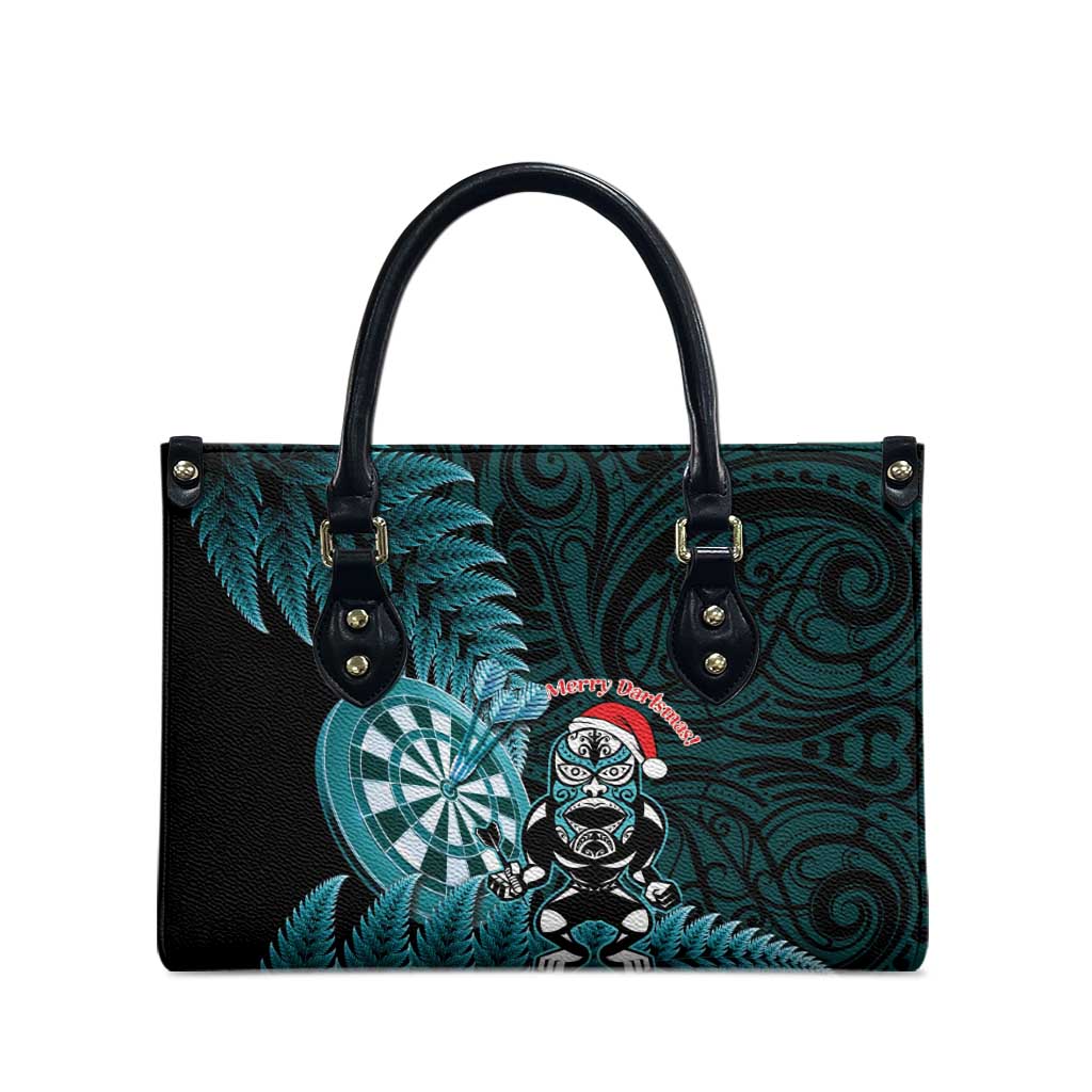 New Zealand Darts Christmas Leather Bag Maori Fern Merry Dartsmas - Aussie Hoodie