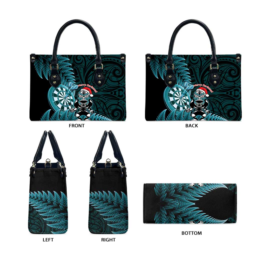 New Zealand Darts Christmas Leather Bag Maori Fern Merry Dartsmas - Aussie Hoodie