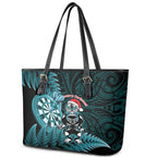 New Zealand Darts Christmas Leather Tote Bag Maori Fern Merry Dartsmas - Aussie Hoodie
