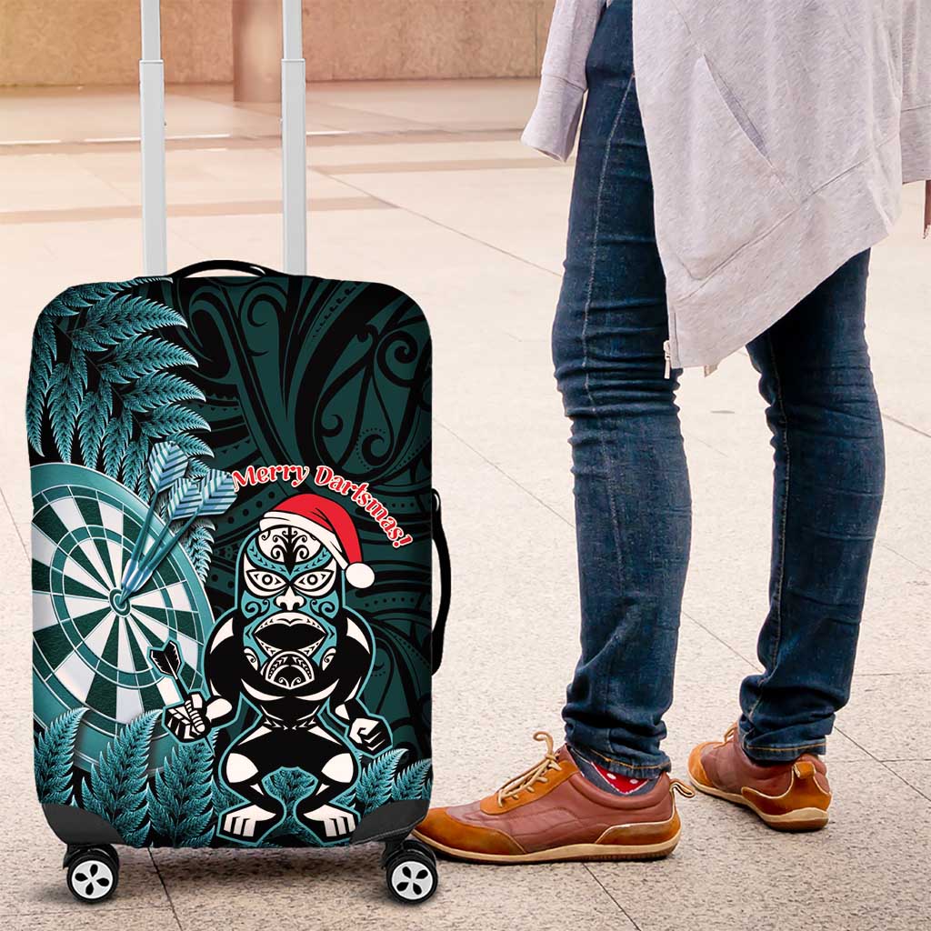 New Zealand Darts Christmas Luggage Cover Maori Fern Merry Dartsmas - Aussie Hoodie