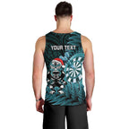 Personalised New Zealand Darts Christmas Men Tank Top Maori Fern Merry Dartsmas - Aussie Hoodie