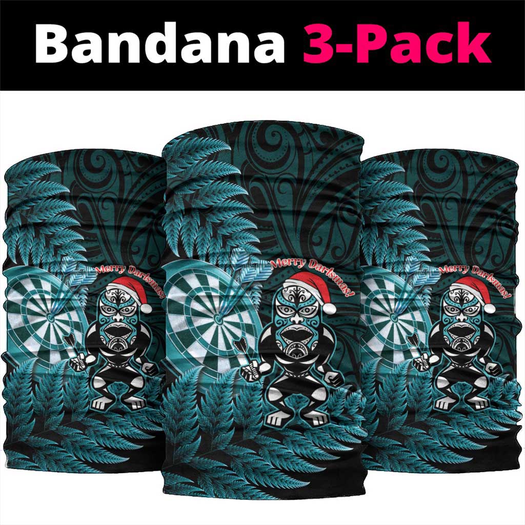 New Zealand Darts Christmas Neck Gaiter Maori Fern Merry Dartsmas - Aussie Hoodie