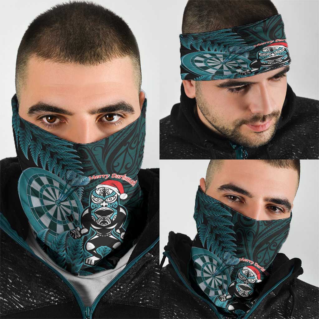 New Zealand Darts Christmas Neck Gaiter Maori Fern Merry Dartsmas - Aussie Hoodie
