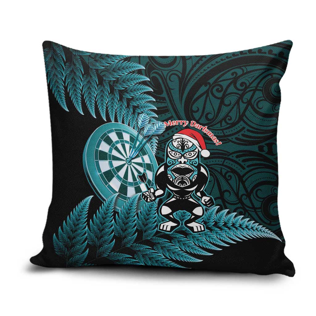New Zealand Darts Christmas Pillow Cover Maori Fern Merry Dartsmas - Aussie Hoodie