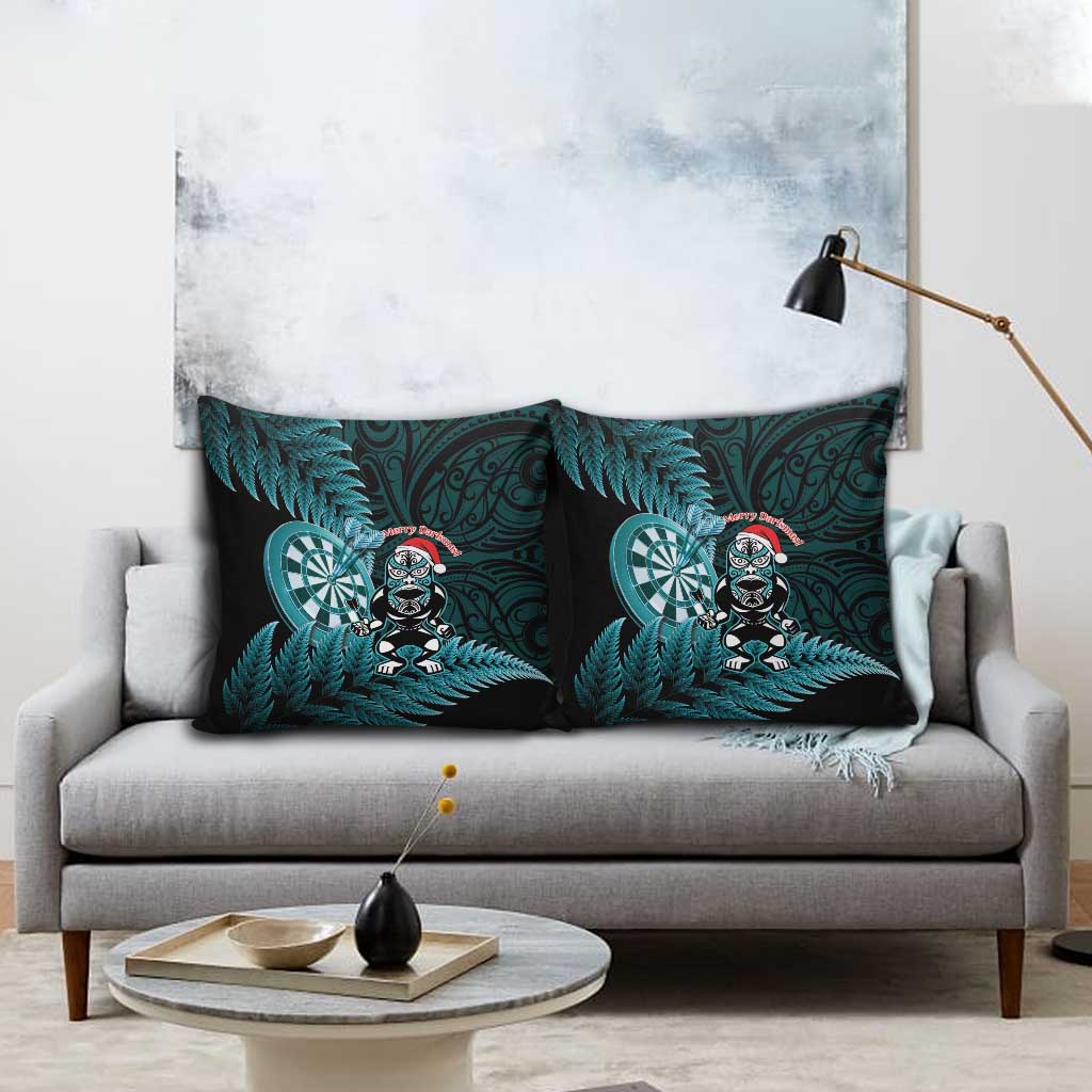 New Zealand Darts Christmas Pillow Cover Maori Fern Merry Dartsmas - Aussie Hoodie