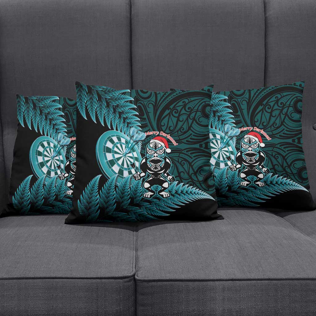 New Zealand Darts Christmas Pillow Cover Maori Fern Merry Dartsmas - Aussie Hoodie