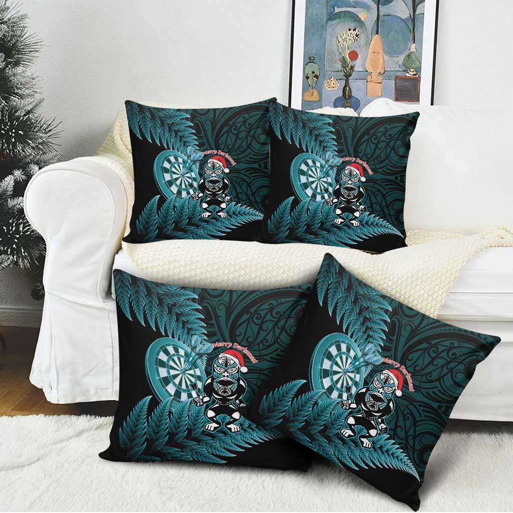 New Zealand Darts Christmas Pillow Cover Maori Fern Merry Dartsmas - Aussie Hoodie