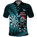 Personalised New Zealand Darts Christmas Polo Shirt Maori Fern Merry Dartsmas - Aussie Hoodie
