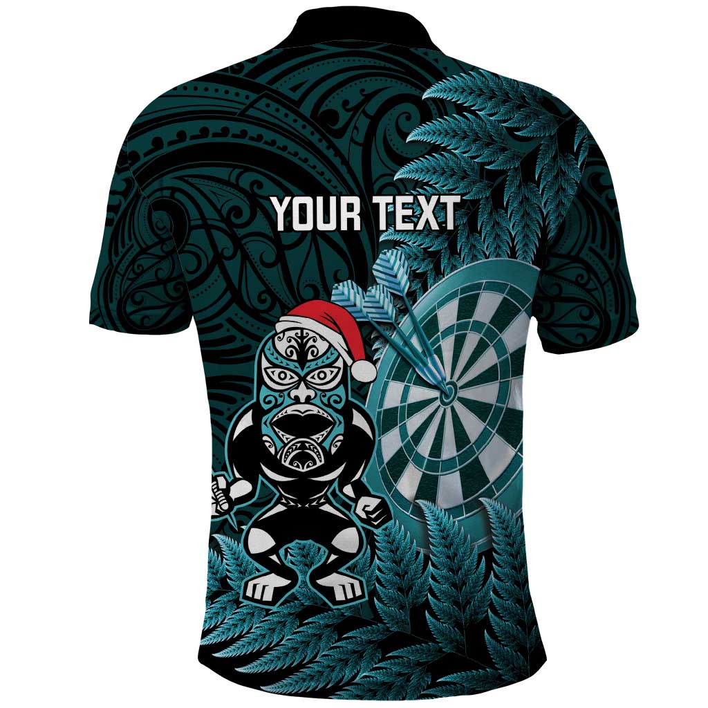 Personalised New Zealand Darts Christmas Polo Shirt Maori Fern Merry Dartsmas - Aussie Hoodie