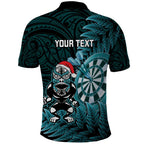 Personalised New Zealand Darts Christmas Polo Shirt Maori Fern Merry Dartsmas - Aussie Hoodie