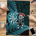 New Zealand Darts Christmas Puzzle Maori Fern Merry Dartsmas - Aussie Hoodie