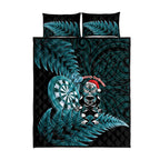 New Zealand Darts Christmas Quilt Bed Set Maori Fern Merry Dartsmas - Aussie Hoodie