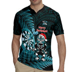 Personalised New Zealand Darts Christmas Rugby Jersey Maori Fern Merry Dartsmas - Aussie Hoodie