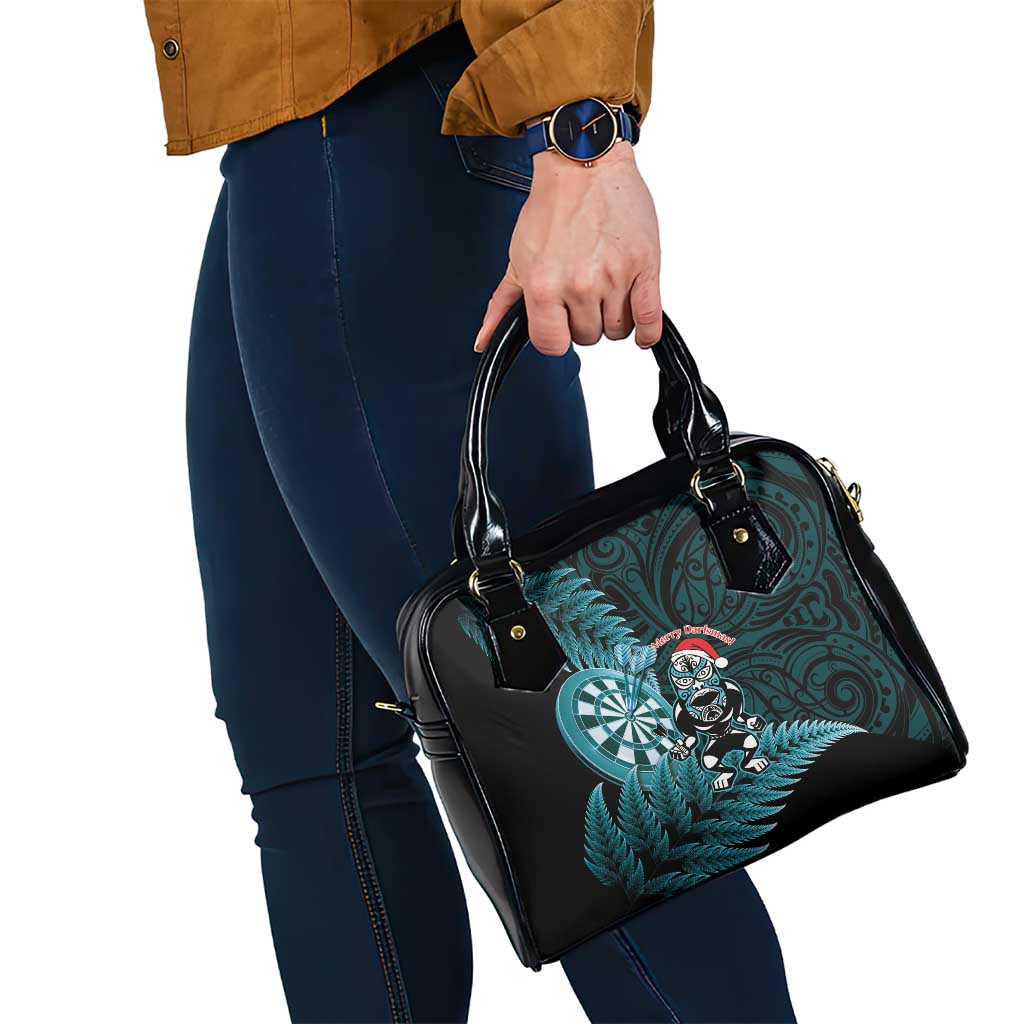 New Zealand Darts Christmas Shoulder Handbag Maori Fern Merry Dartsmas - Aussie Hoodie