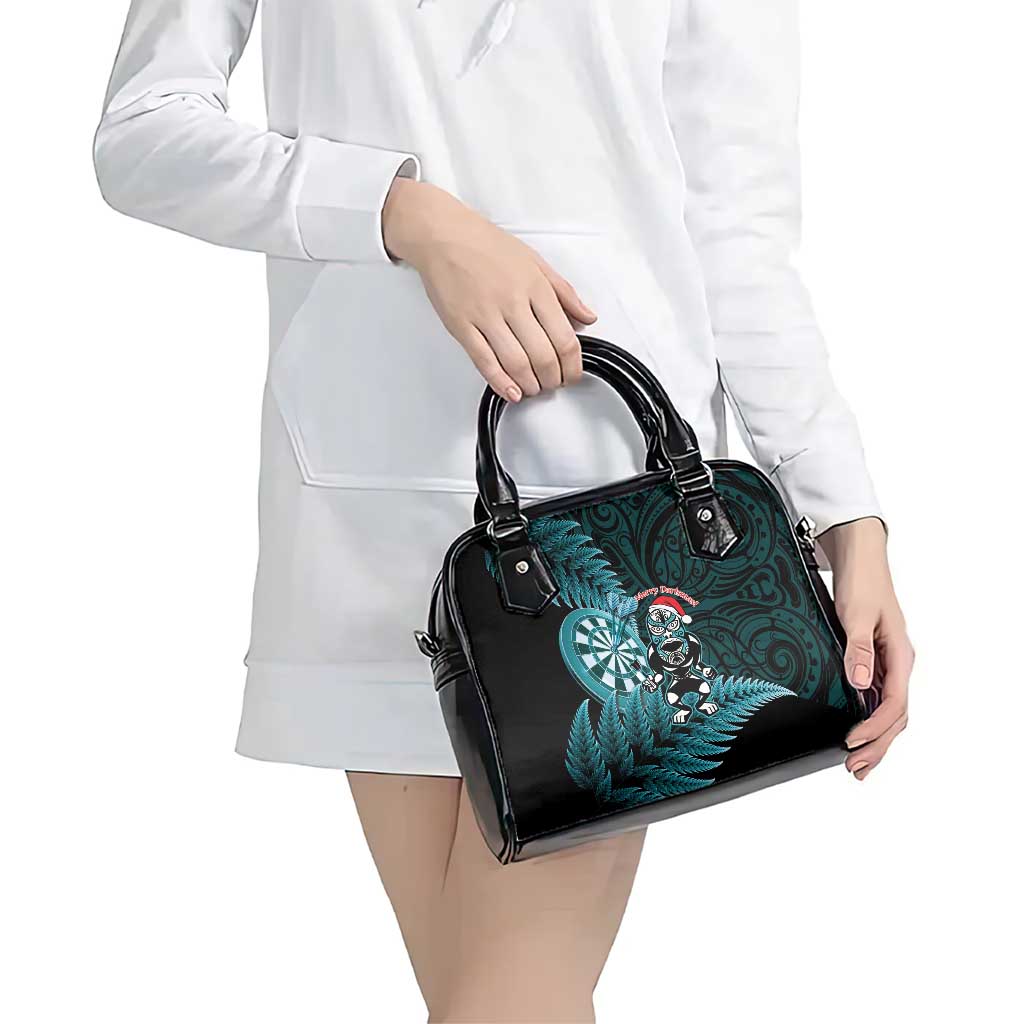 New Zealand Darts Christmas Shoulder Handbag Maori Fern Merry Dartsmas - Aussie Hoodie
