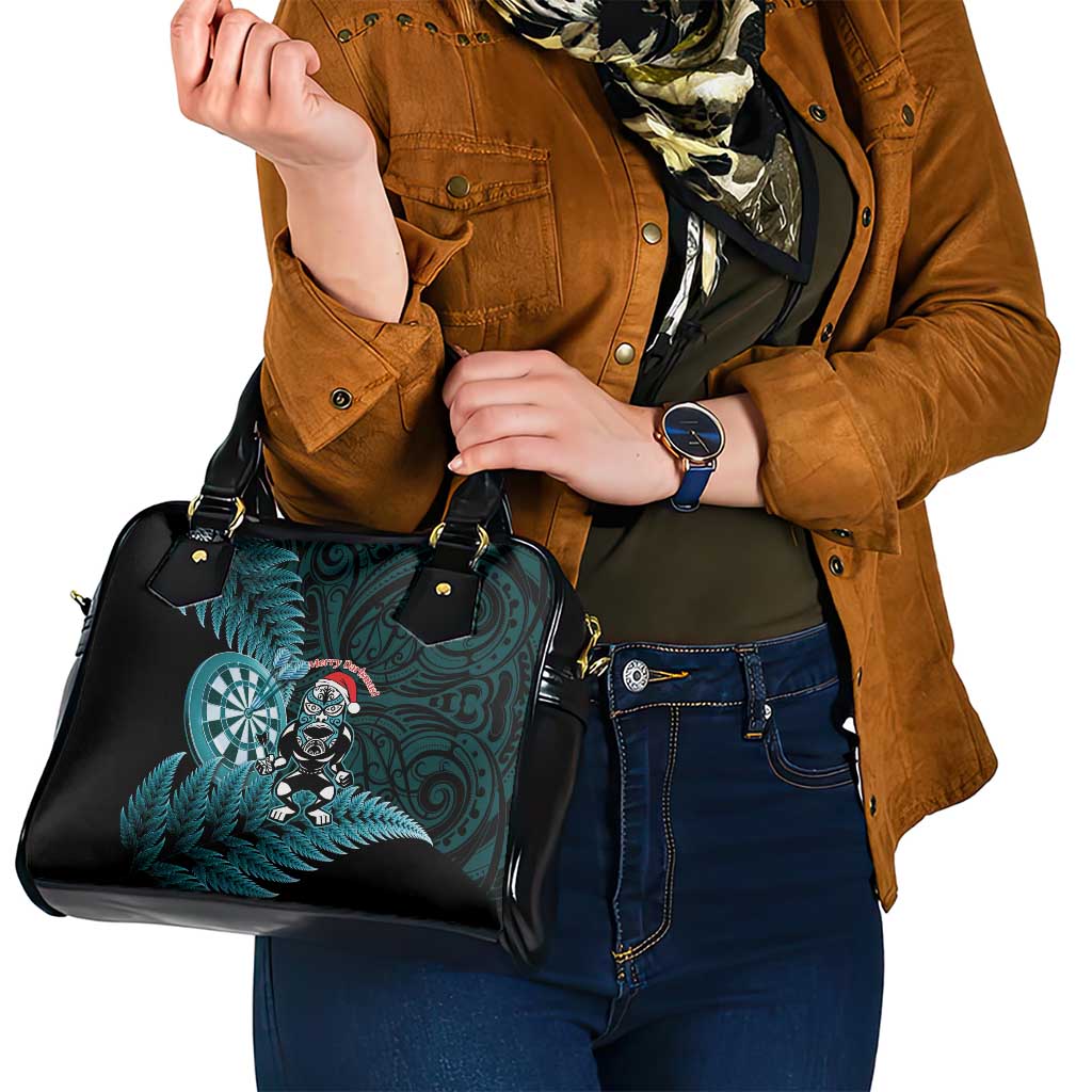 New Zealand Darts Christmas Shoulder Handbag Maori Fern Merry Dartsmas - Aussie Hoodie
