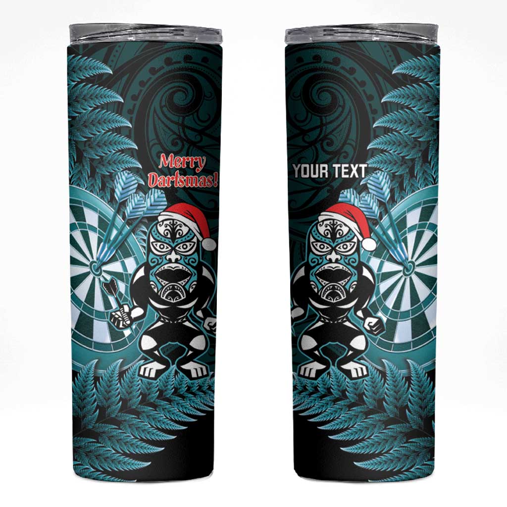 Personalised New Zealand Darts Christmas Skinny Tumbler Maori Fern Merry Dartsmas - Aussie Hoodie