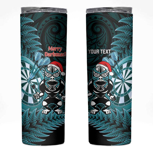 Personalised New Zealand Darts Christmas Skinny Tumbler Maori Fern Merry Dartsmas - Aussie Hoodie