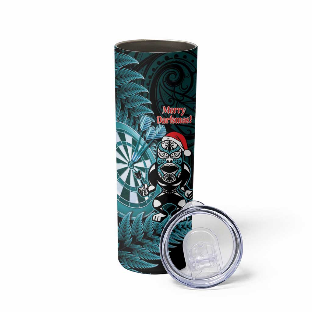 Personalised New Zealand Darts Christmas Skinny Tumbler Maori Fern Merry Dartsmas - Aussie Hoodie