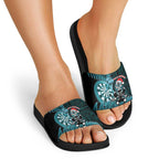 New Zealand Darts Christmas Slide Sandals Maori Fern Merry Dartsmas - Aussie Hoodie