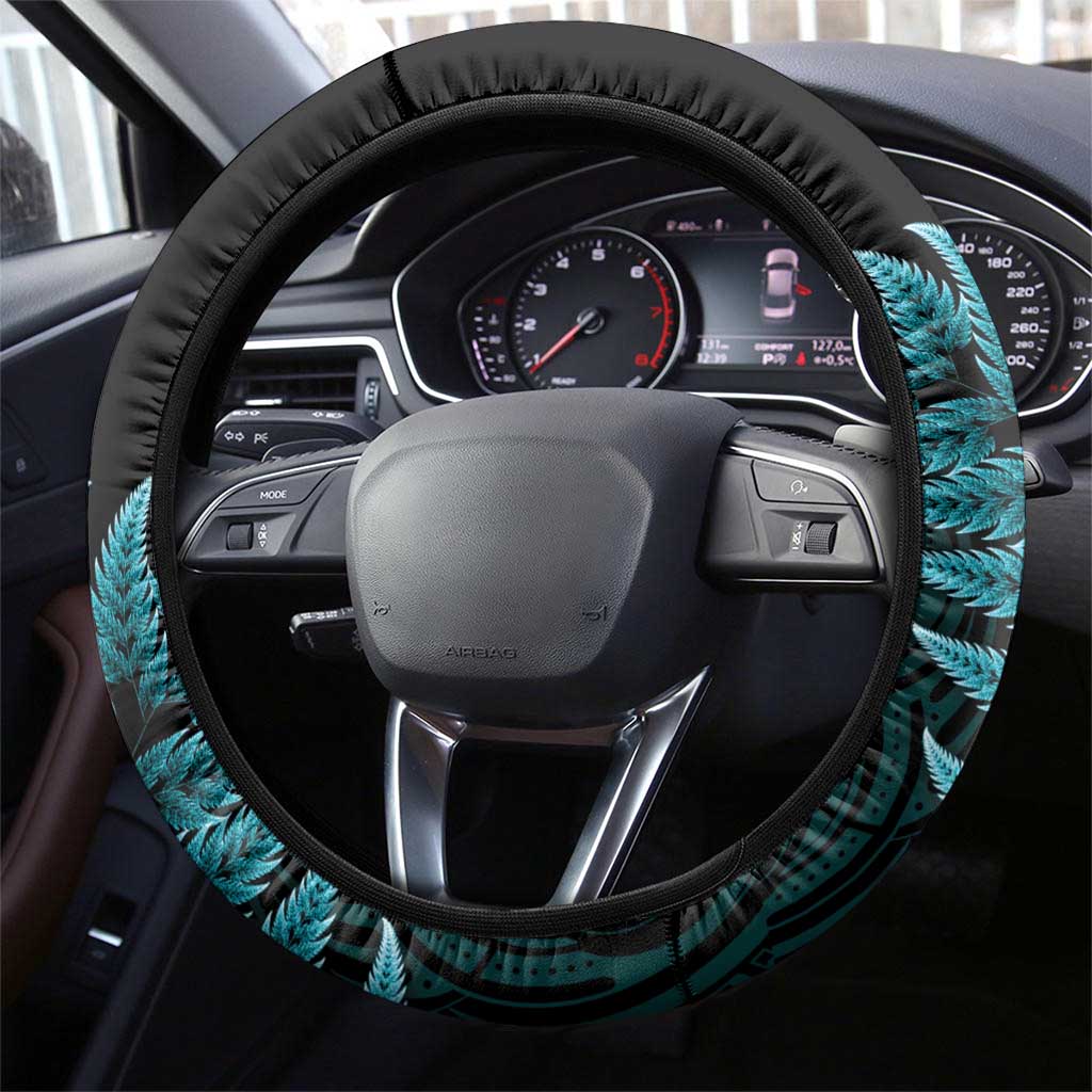 New Zealand Darts Christmas Steering Wheel Cover Maori Fern Merry Dartsmas - Aussie Hoodie
