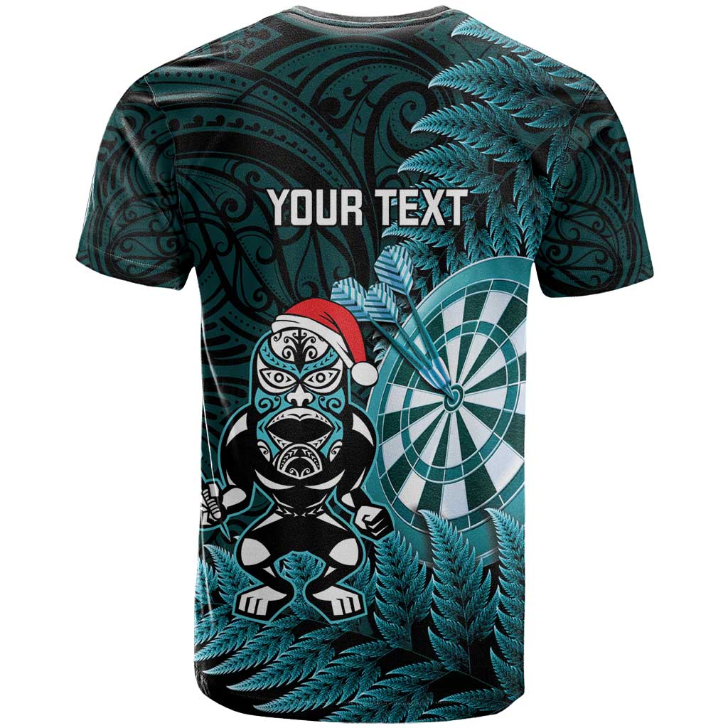 Personalised New Zealand Darts Christmas T Shirt Maori Fern Merry Dartsmas - Aussie Hoodie