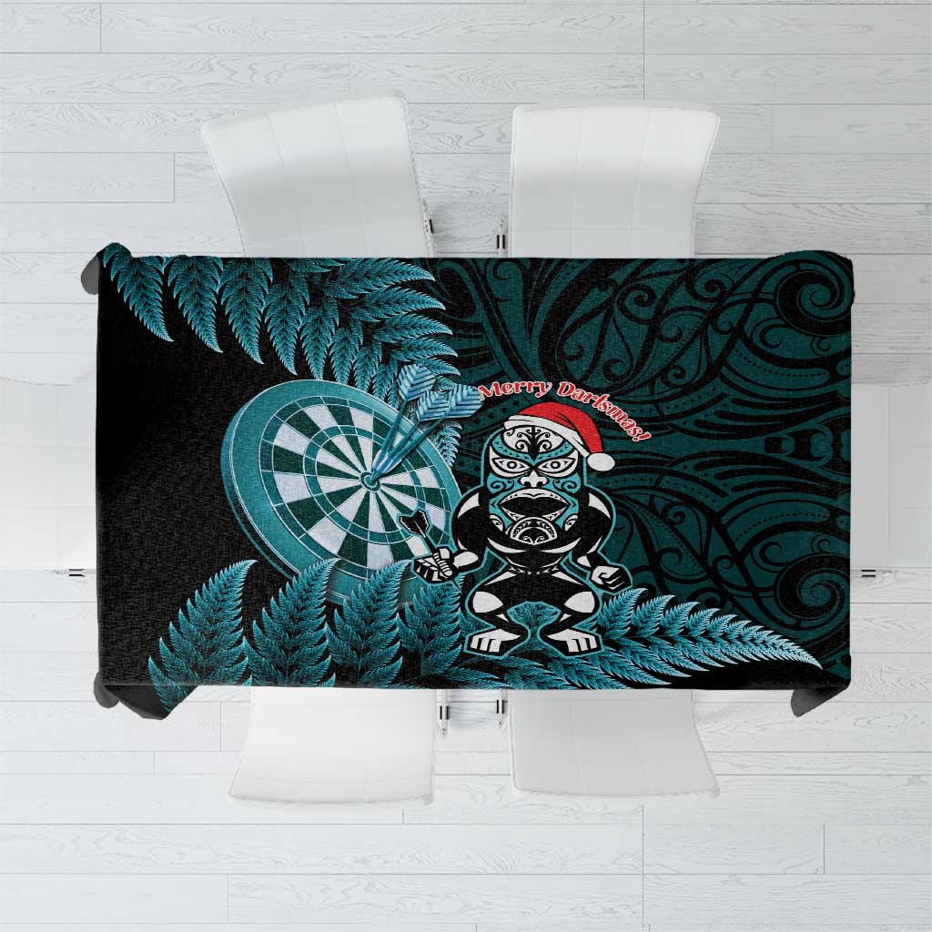 New Zealand Darts Christmas Tablecloth Maori Fern Merry Dartsmas - Aussie Hoodie
