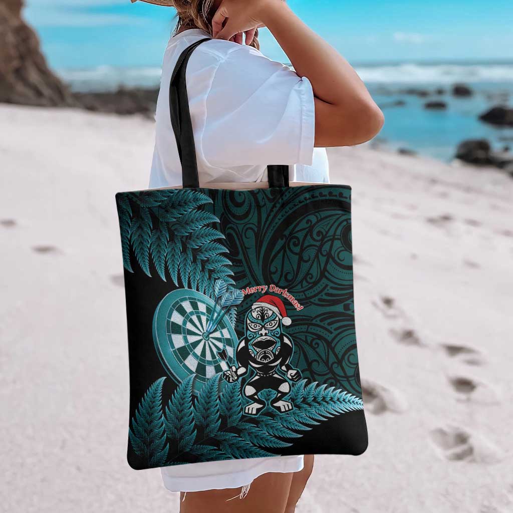 New Zealand Darts Christmas Tote Bag Maori Fern Merry Dartsmas - Aussie Hoodie