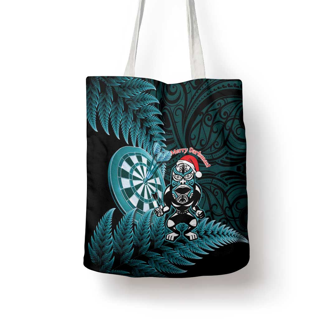 New Zealand Darts Christmas Tote Bag Maori Fern Merry Dartsmas - Aussie Hoodie