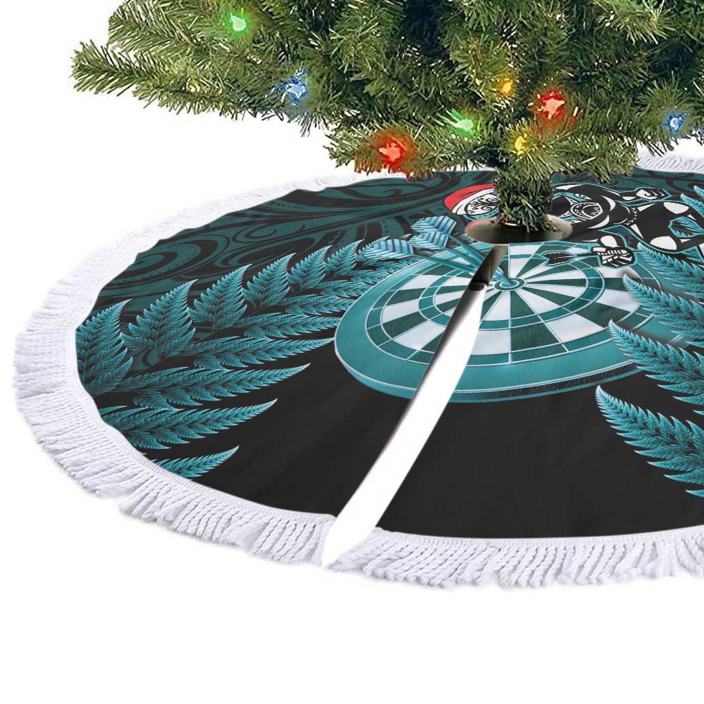 New Zealand Darts Christmas Tree Skirt Maori Fern Merry Dartsmas - Aussie Hoodie