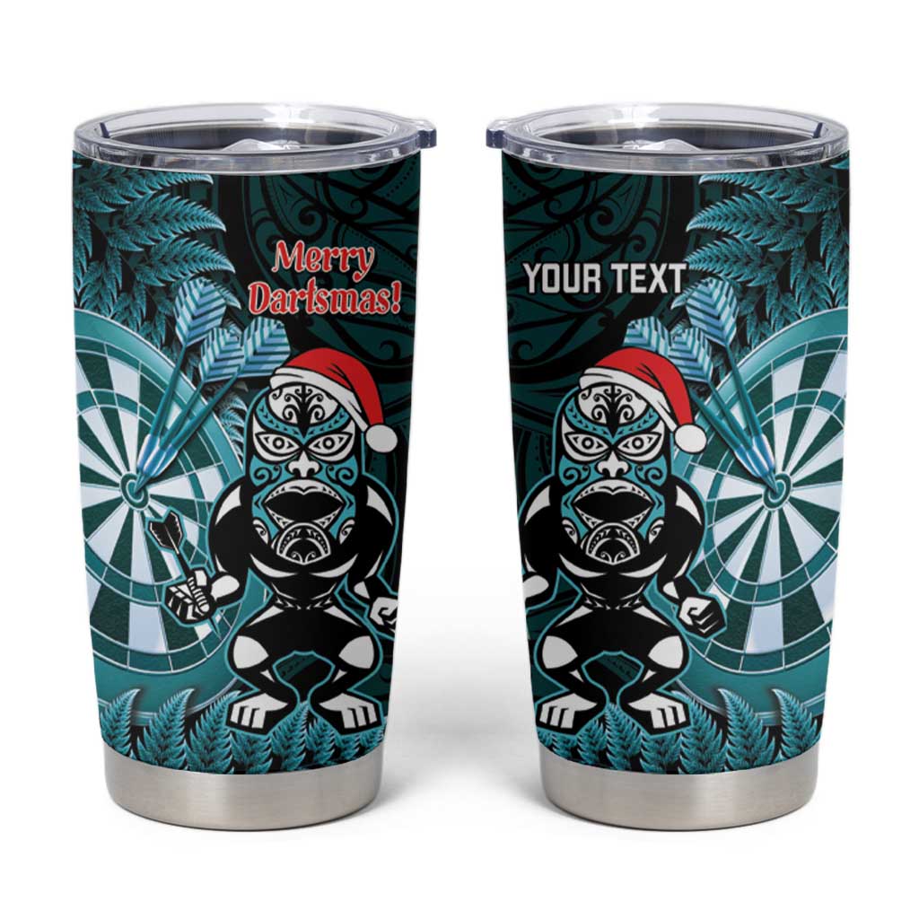 Personalised New Zealand Darts Christmas Tumbler Cup Maori Fern Merry Dartsmas - Aussie Hoodie