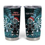 Personalised New Zealand Darts Christmas Tumbler Cup Maori Fern Merry Dartsmas - Aussie Hoodie