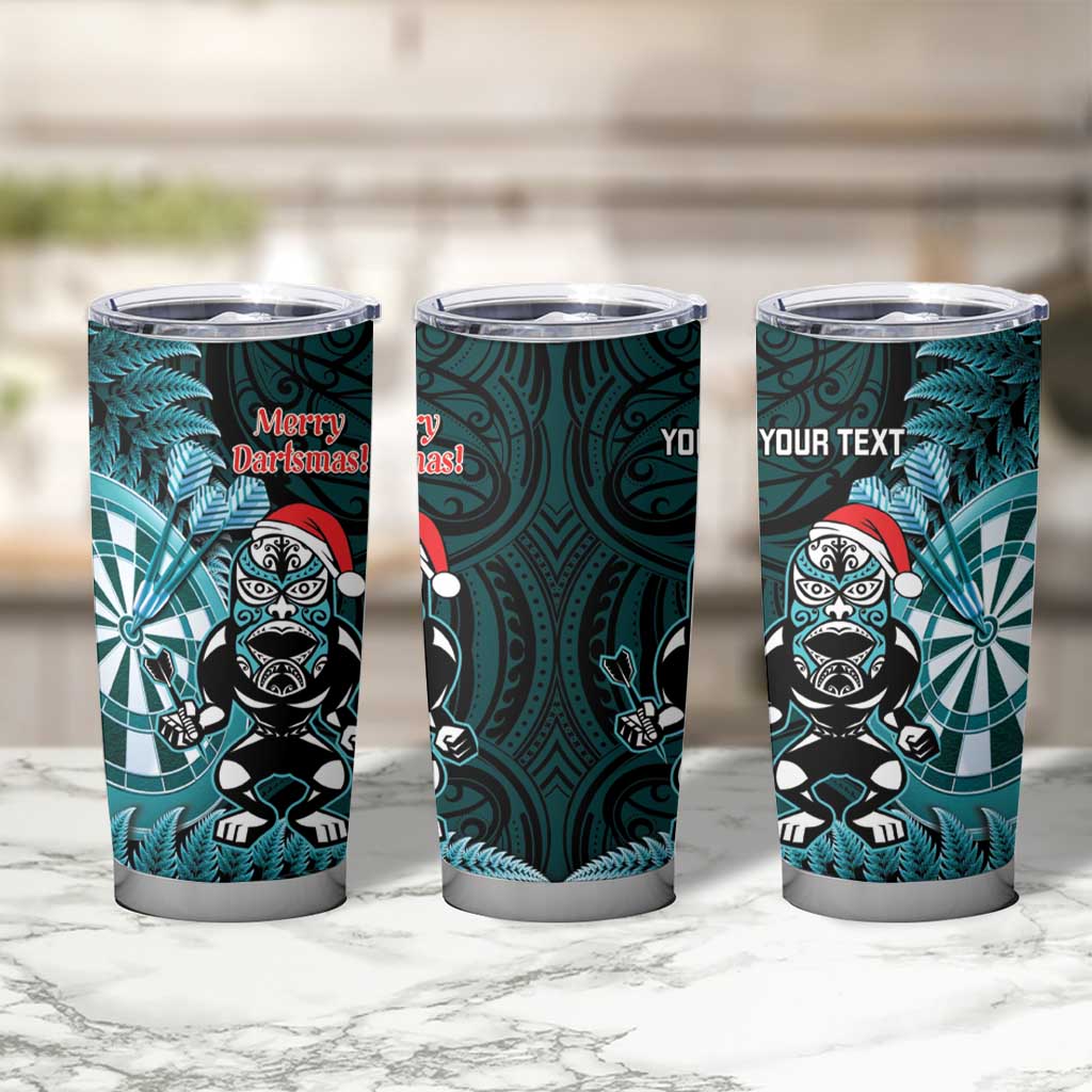 Personalised New Zealand Darts Christmas Tumbler Cup Maori Fern Merry Dartsmas - Aussie Hoodie